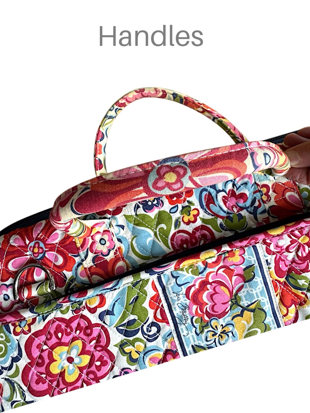 VERA BRADLEY 17” HARD SHELL QUILTED LAPTOP CASE PORTFOLIO HOPE GARDEN - Picture 6 of 15